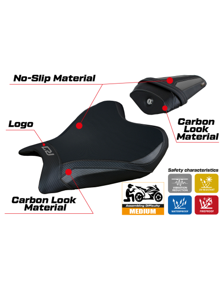 Rivestimento sella compatibile Yamaha R7 (21-22) modello Thera