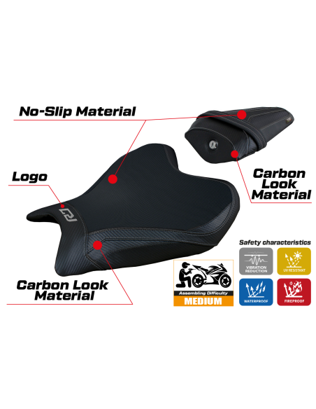 Rivestimento sella compatibile Yamaha R7 (21-22) modello Thera