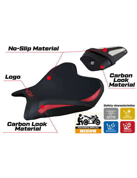 Housse de selle compatible Yamaha R7 (21-22) modèle Thera