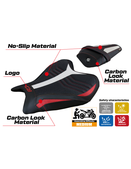Sitzbezug kompatibel Yamaha R7 (21-22) Modell Thera Ultragrip