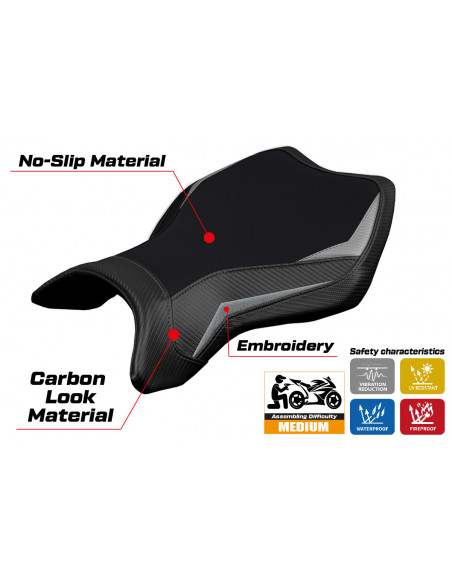 Rivestimento sella compatibile Kawasaki Ninja H2 R (15-22) modello MadMax