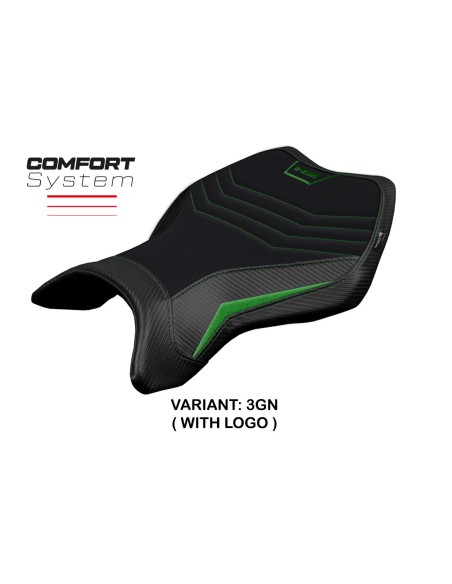 Housse de selle compatible Kawasaki Ninja H2 R (15-22) modèle MadMax Comfort System