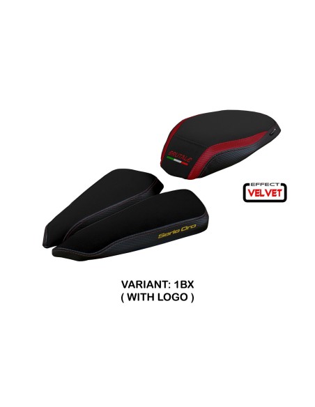 Funda de asiento compatible MV Agusta Brutale 1000 RR (20-22) modelo Adai terciopelo