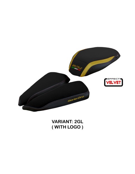 Housse de selle compatible MV Agusta Brutale 1000 RR (20-22) modèle Adai velvet