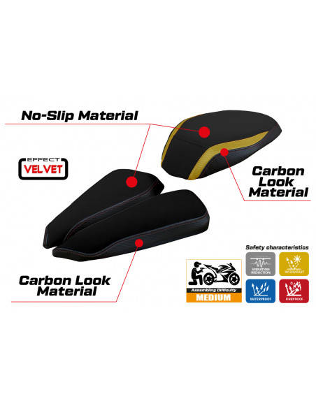 Seat cover compatible MV Agusta Brutale 1000 RR (20-22) Adai velvet model