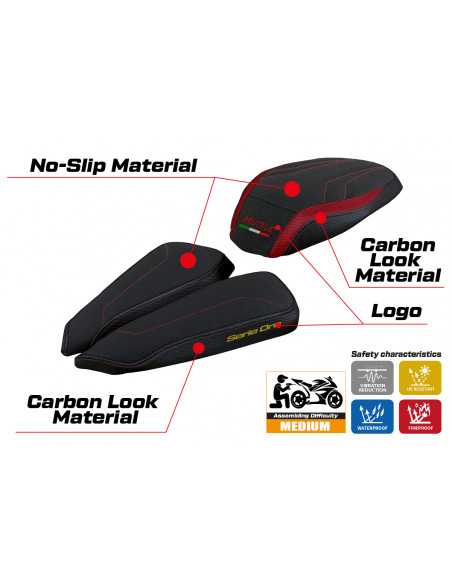 Rivestimento sella compatibile MV Agusta Brutale 1000 RR (20-22) modello Adai ultragrip