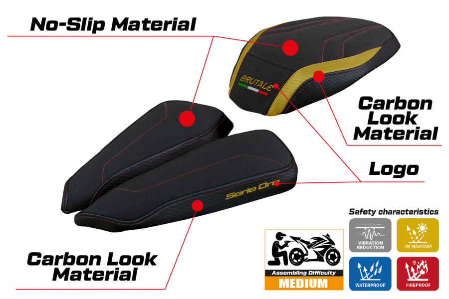 Seat cover compatible MV Agusta Brutale 1000 RR (20-22) Adai ultragrip model