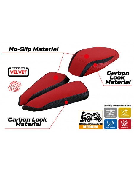 Sitzbezug kompatibel MV Agusta Brutale 1000 RR (20-22) Modell Meilan velvet