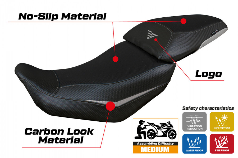 Funda de asiento compatible Voge Valico 500 DS/DSX (20-22) modelo Suining