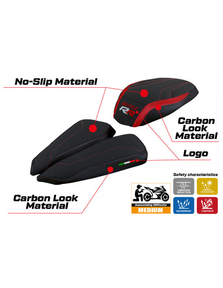 Rivestimento sella compatibile MV Agusta Brutale 1000 RR (20-22) modello Meilan ultragrip