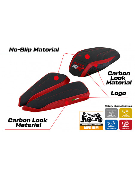 Rivestimento sella compatibile MV Agusta Brutale 1000 RR (20-22) modello Meilan ultragrip