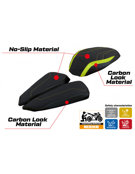 Sitzbezug kompatibel mit MV Agusta Brutale 1000 RR (20-22) Modell Meilan Ultragrip