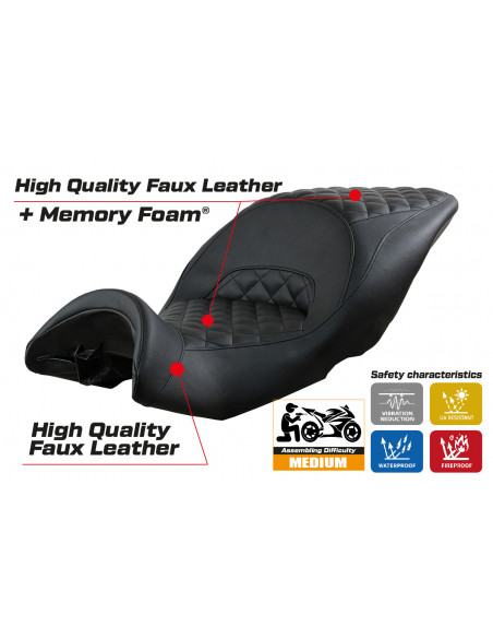 Seat cover compatible BMW K 1600 GTL (10-22) Diamond comfort system model