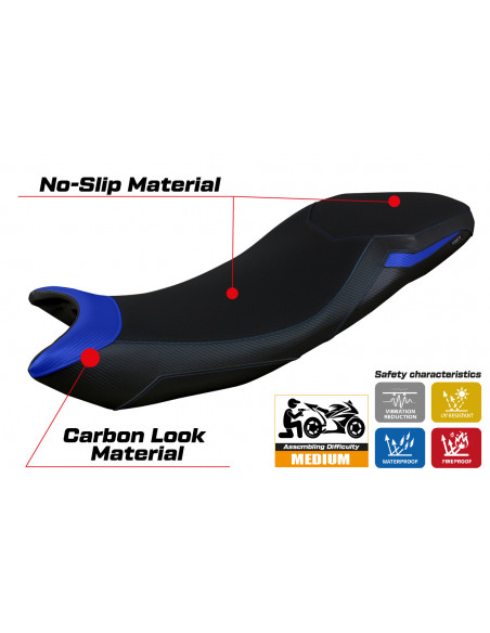 Funda de asiento compatible con Triumph Tiger 660 (21-22) modelo Derry