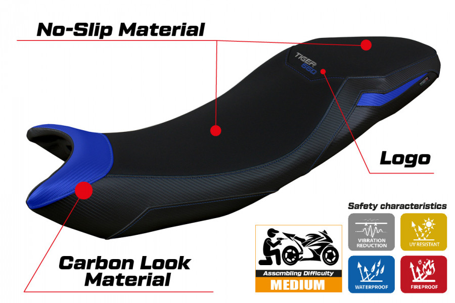 Rivestimento sella compatibile Triumph Tiger 660 (21-22) modello Derry
