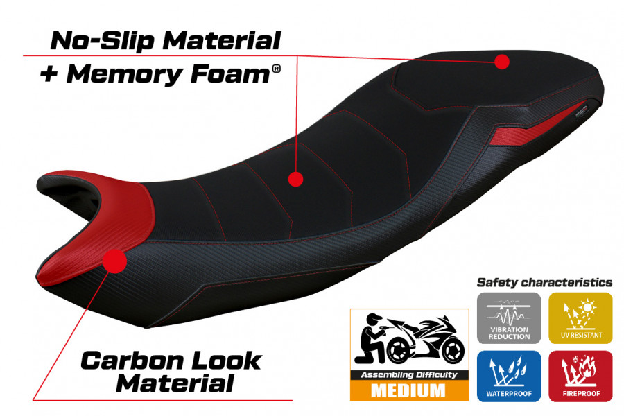 Sitzbezug kompatibel Triumph Tiger 660 (21-22) Modell Derry Comfort System