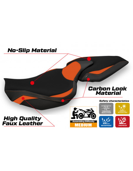 Seat cover compatible Kawasaki Z 1000 (14-20) Mellby 1 model