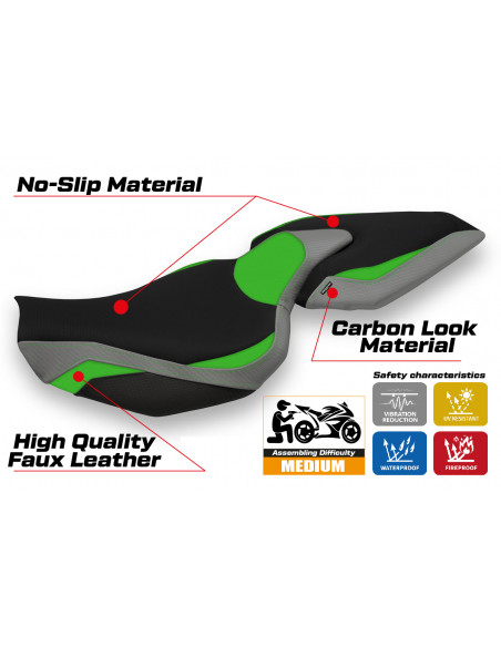 Rivestimento sella compatibile Kawasaki Z 1000 (14-20) modello Mellby special color