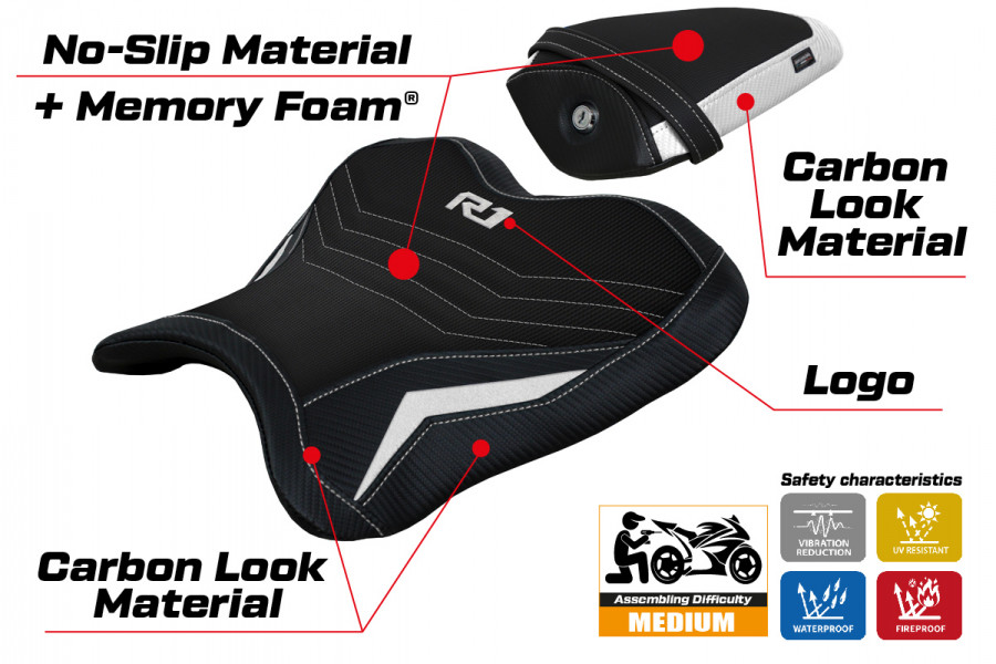 Seat cover compatible Yamaha R1 (15-22) Kagran comfort system model