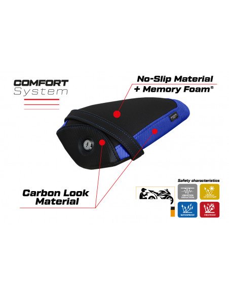 Passenger seat cover compatible Yamaha R1M (15-22) Neubau comfort system model