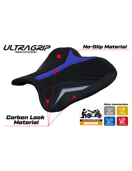 Rider seat cover compatible Yamaha R1M (15-22) Hernals ultragrip model