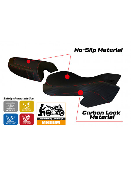 Seat cover compatible Ducati Multistrada 620 / 1000 / 1100 (03-09) Sciacca Color model