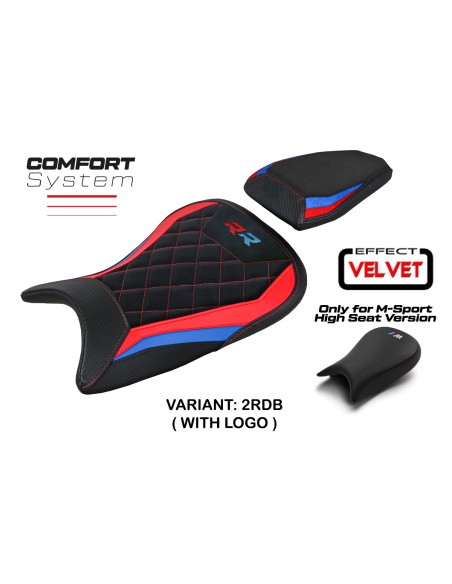 Funda de asiento compatible BMW S 1000 RR (19-23) modelo Waal Velvet Comfort System