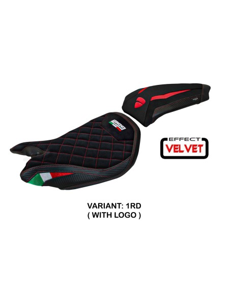 Housse de selle compatible Ducati Panigale 1299 (15-18) modèle Girona velvet