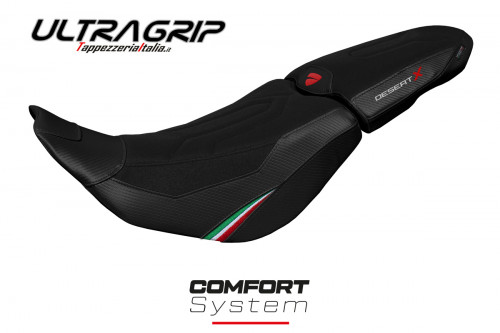 Housse de selle compatible Ducati Desert-X (2022) modèle Thar Trico ultragrip comfort system