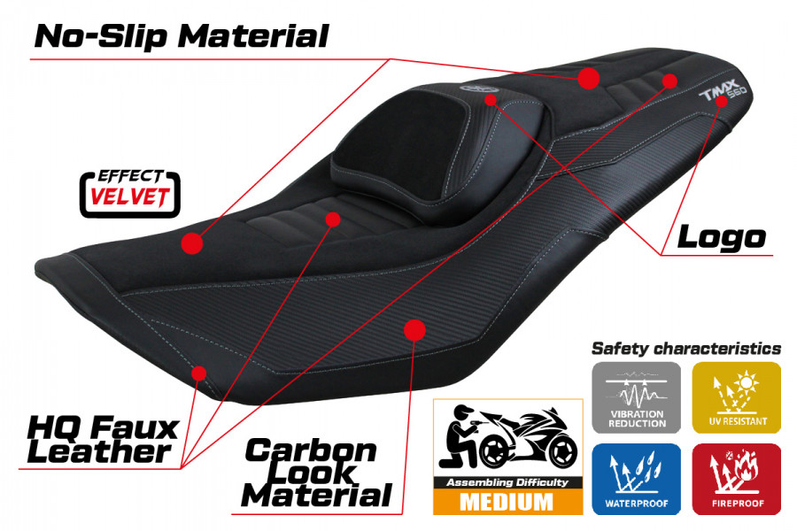 Housse de selle compatible Yamaha T-Max 560 (2022) modèle Kiko