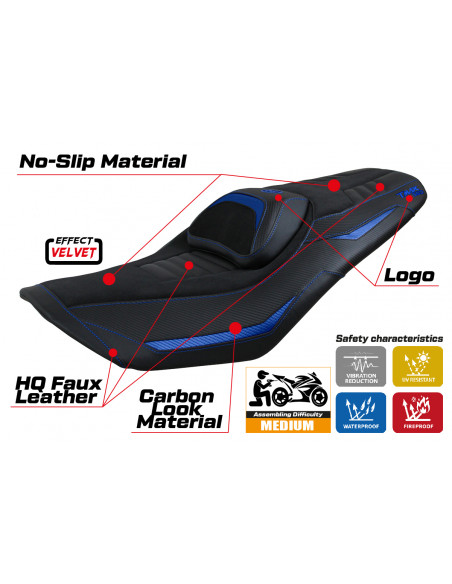 Funda de asiento compatible con Yamaha T-Max 560 (2022) modelo Kiko