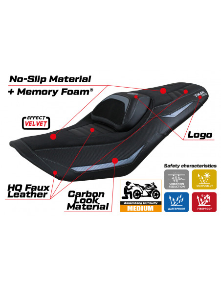 Seat cover compatible Yamaha T-Max 560 (2022) Kiko Comfort System model