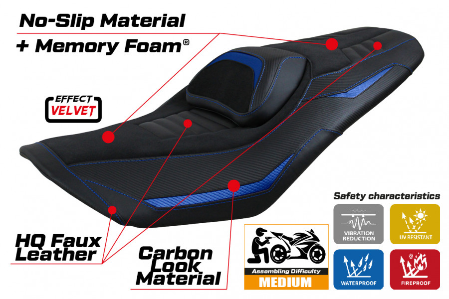 Housse de selle compatible Yamaha T-Max 560 (2022) modèle Kiko Comfort System