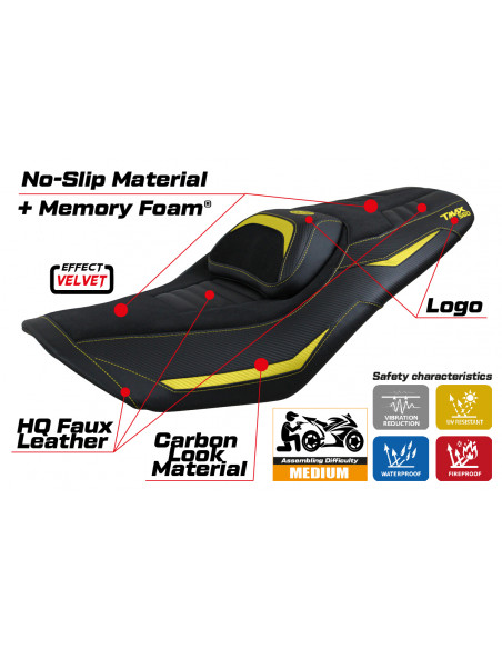 Rivestimento sella compatibile Yamaha T-Max 560 (2022) modello Kiko Comfort System