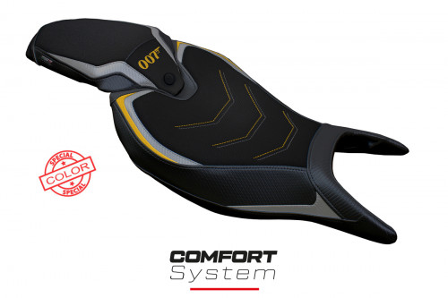 Funda de asiento compatible Triumph Speed Triple 1200 RR (2022) modelo Renee Special Color Comfort System