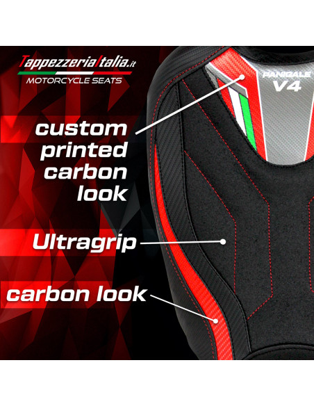 Rivestimento sella compatibile Ducati Panigale V4 (18-22) modello Coimbra ultragrip
