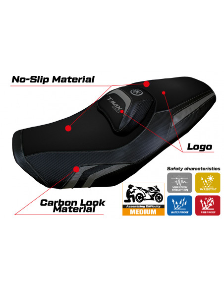 Housse de selle compatible Yamaha T-Max 560 (2022) modèle Kira