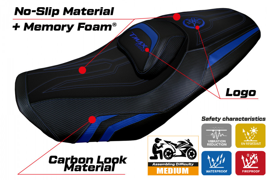Seat cover compatible Yamaha T-Max 560 (2022) Kira Comfort System model