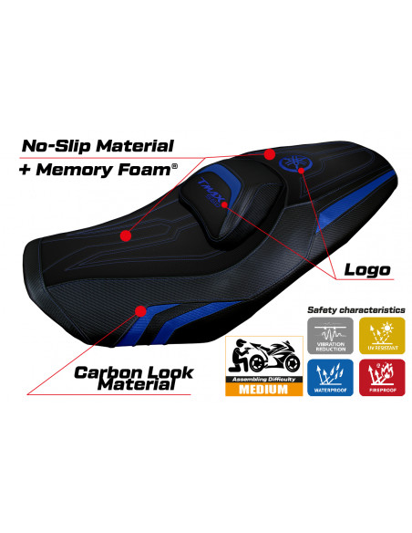 Seat cover compatible Yamaha T-Max 560 (2022) Kira Comfort System model
