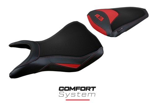 Funda de asiento compatible con Yamaha R3 (15-23) modelo Jesolo comfort system