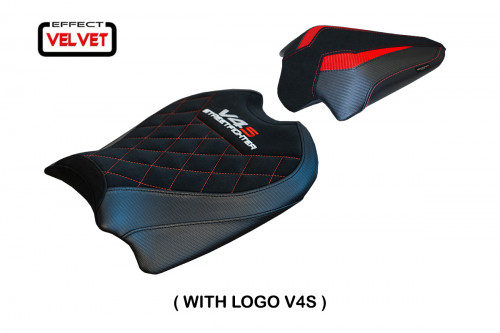 Housse de selle compatible Ducati Streetfighter V4 (20-22) modèle velvet Osaka 2