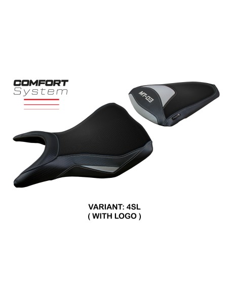Funda de asiento compatible con Yamaha MT-03 (20-23) modelo Meolo comfort system