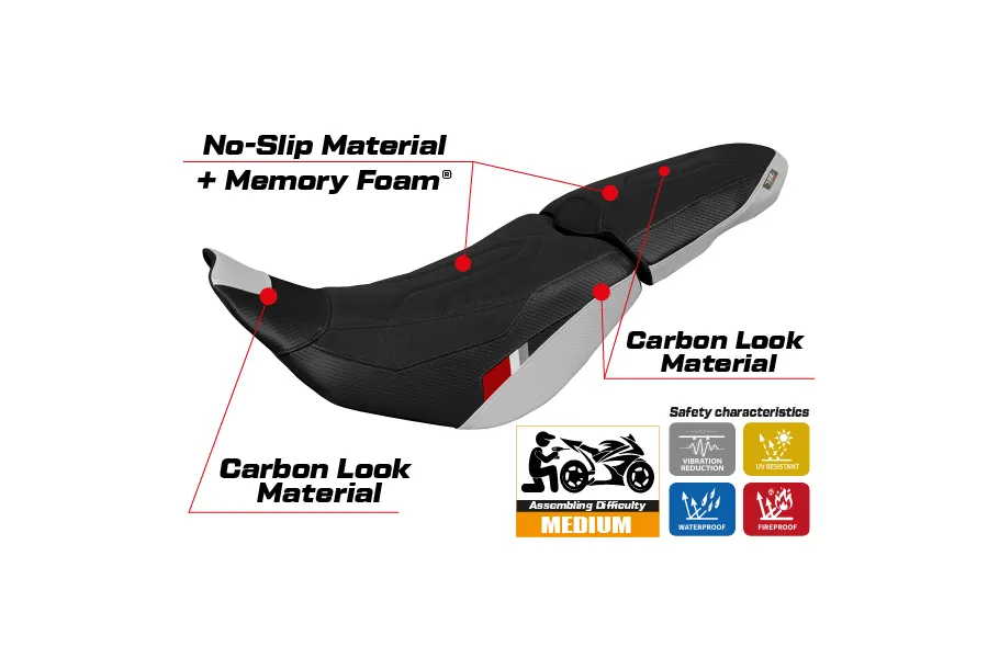 Seat cover compatible Ducati Desert-X (2022) Thar ultragrip comfort system model
