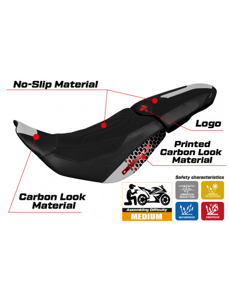 Rivestimento sella compatibile Ducati Desert-X (2022) modello Thar special color ultragrip