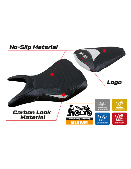 Seat cover compatible Yamaha MT-03 (20-23) Meolo ultragrip model
