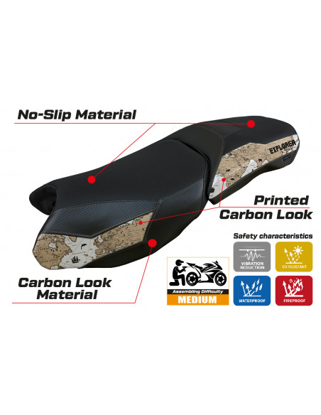 Seat cover compatible BMW R 1250 GS Adventure (19-22) Soho model