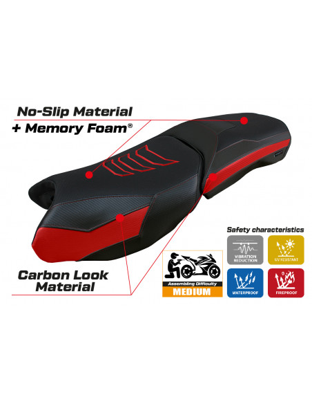 Funda de asiento compatible BMW R 1250 GS Adventure (19-22) modelo Perth comfort system