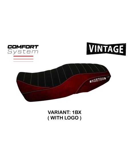 Housse de selle compatible Yamaha XSR 900 (16-21) modèle Portorico 1 comfort system Vintage