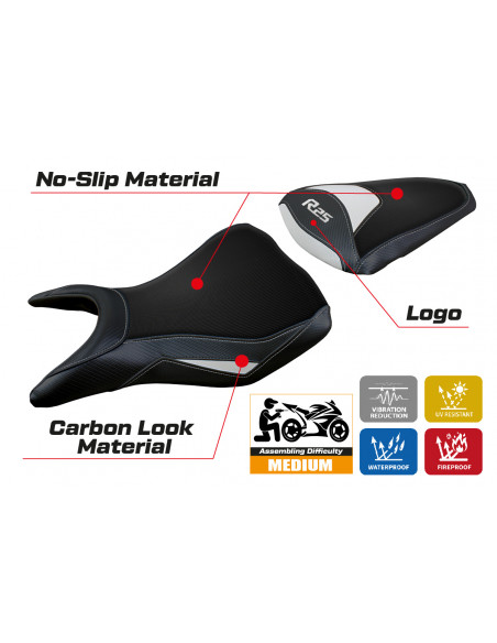 Sitzbezug kompatibel Yamaha R25 (14-20) Eraclea modell