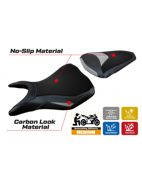 Housse de selle compatible Yamaha R25 (14-20) modèle Eraclea